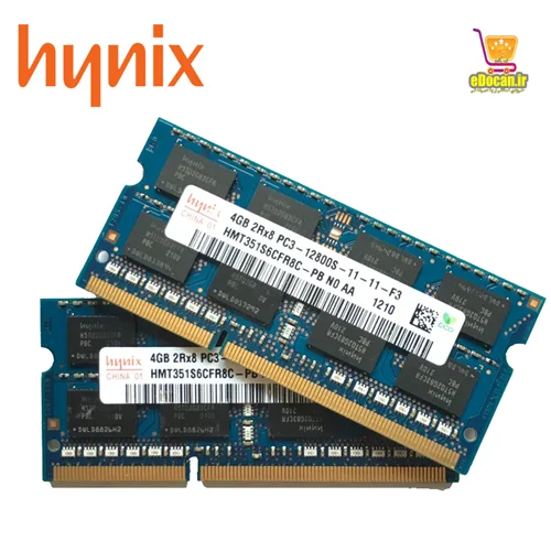 رم لپ تاپ هاینیکس 4 گیگابایت تک کاناله Hynix 4GB DDR3 PC3-12800s 1600Mhz