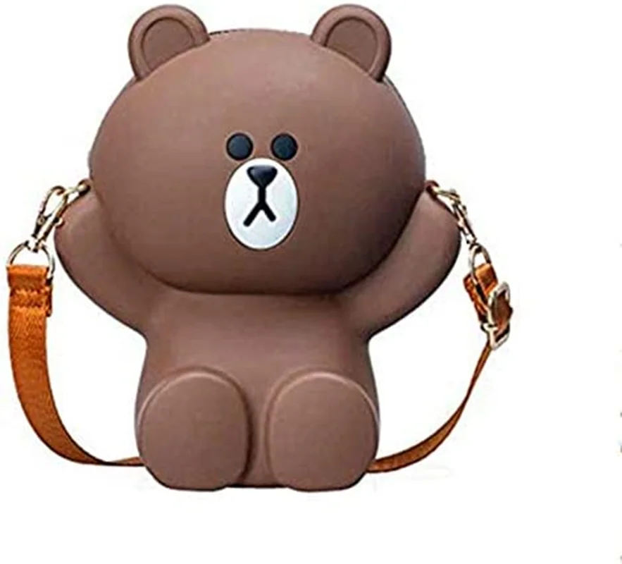 کیف رو دوشی سیلیکونی طرح تدی سایز بزرگ