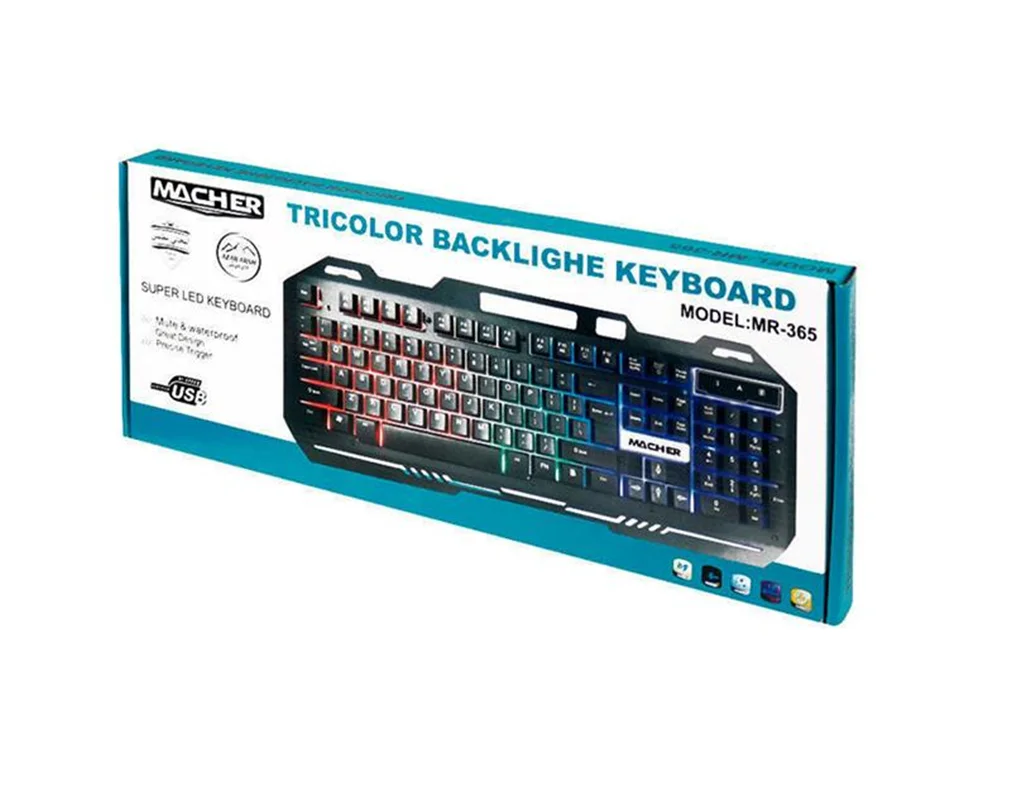 کیبورد گیمینگ مچر MACHER MR-365 RGB