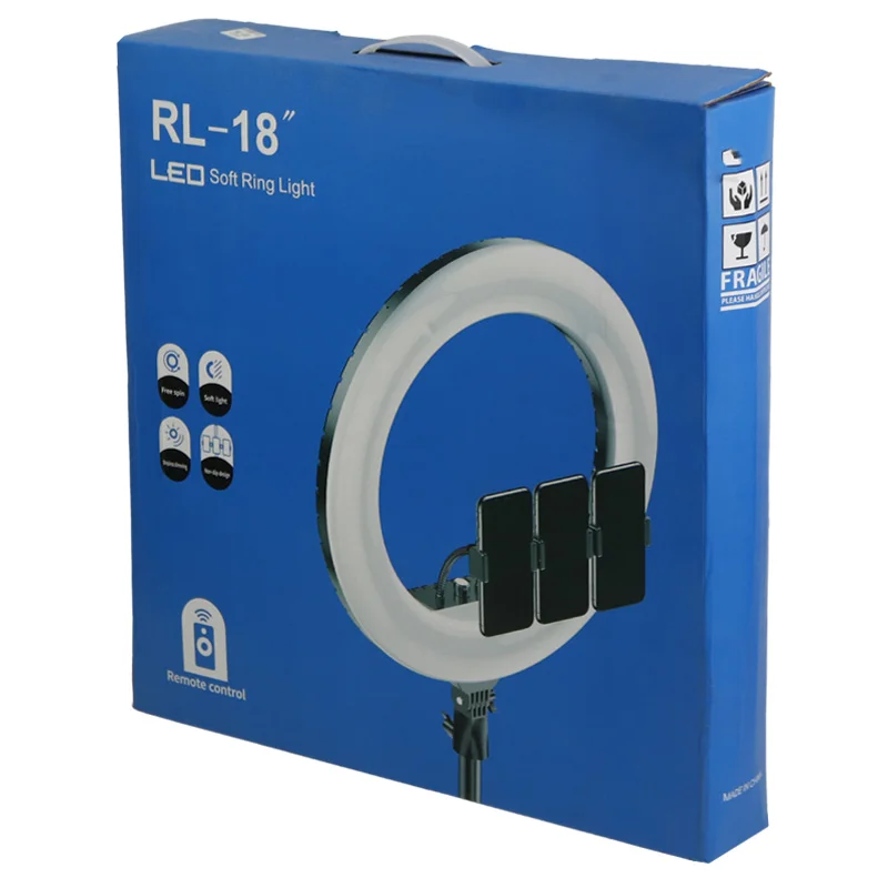 رینگ لایت پایه دار ″LED Soft Ring Light RL-18