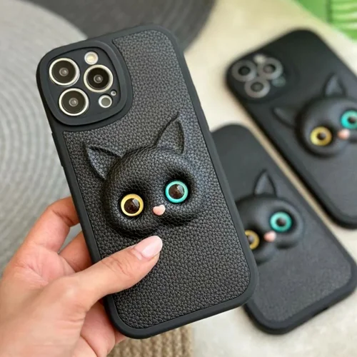 قاب آیفون Black cats چرمی