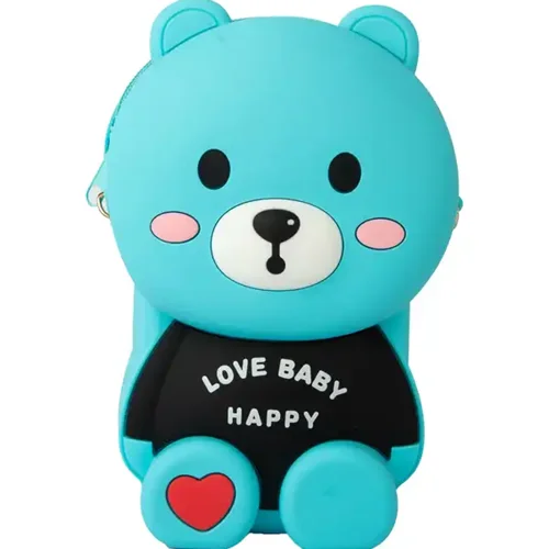 کیف دوشی سیلیکونی خرس آبی سایز بزرگ