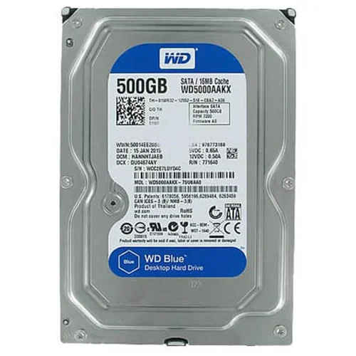 هارد اینترنال استوک 500 گیگ وسترن دیجیتال آبی WD 500GB Blue