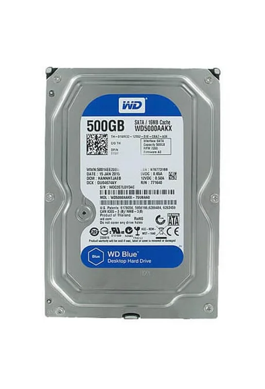 هارد اینترنال استوک 500 گیگ وسترن دیجیتال آبی WD 500GB Blue