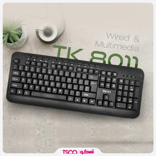کیبورد با سیم تسکو مدل TSCO TK 8011