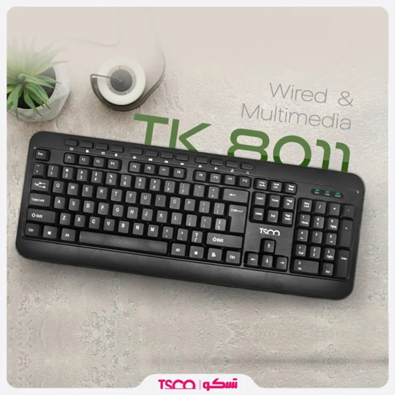 کیبورد با سیم تسکو مدل TSCO TK 8011
