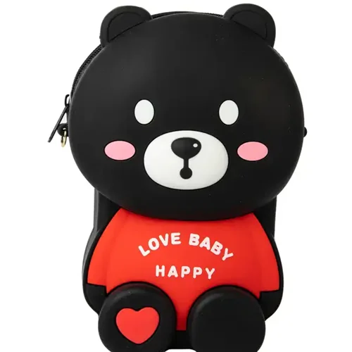 کیف دوشی سیلیکونی خرس مشکی سایز بزرگ