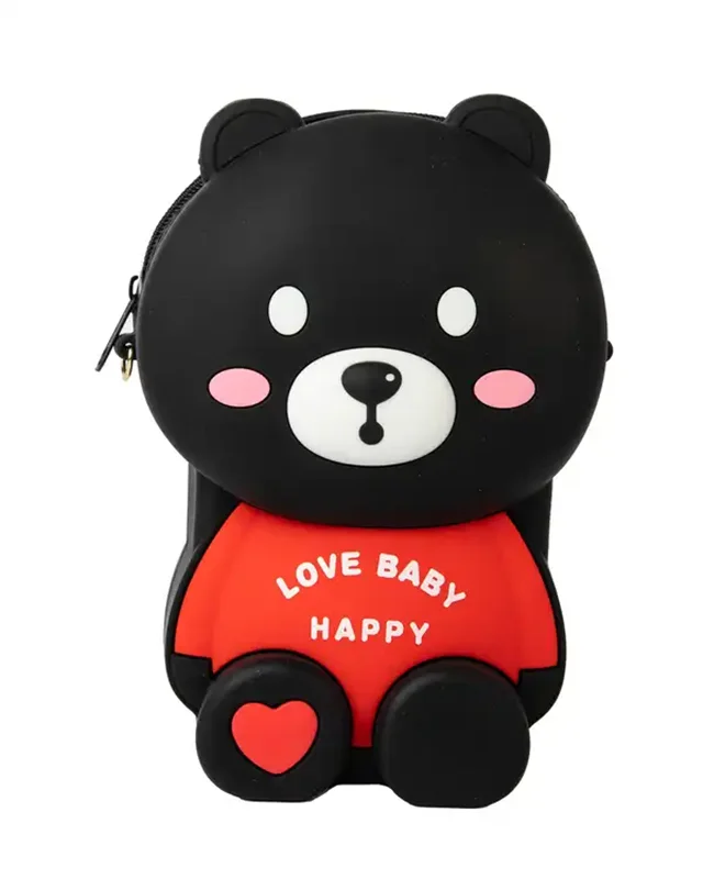 کیف دوشی سیلیکونی خرس مشکی سایز بزرگ