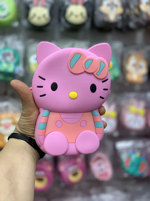 کیف رو دوشی سیلیکونی طرح کیتی سایز بزرگ