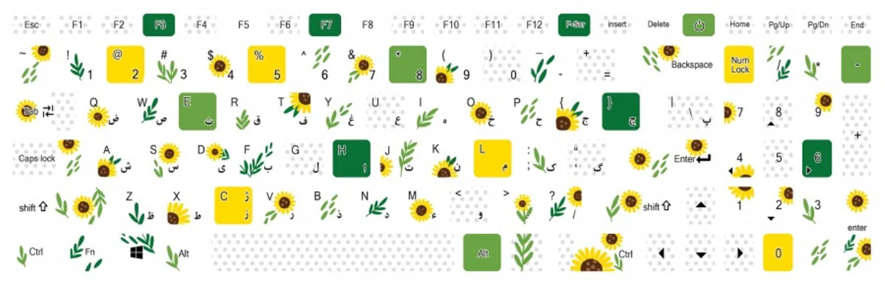 استیکرکیبورد آفتابگردان