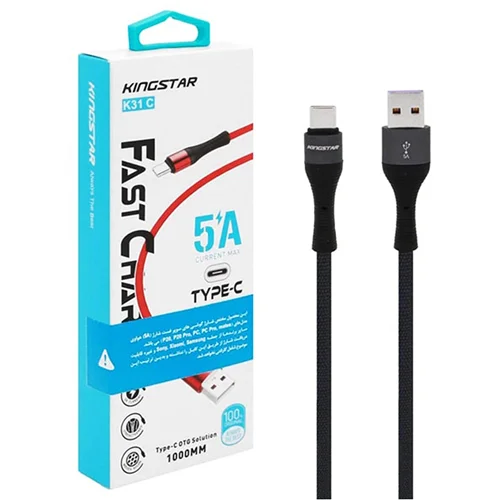 کابل شارژ موبایل تایپ سی کینگ استار مدل KING STAR Type c K31C