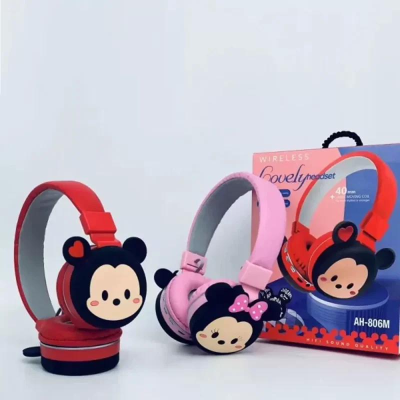 هدفون بلوتوثی سیلیکونی میکی موس مدل AH-806M