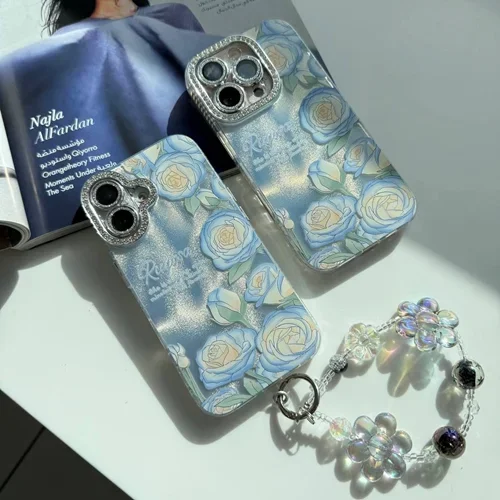 قاب رز آبی آیفون Blue Rose