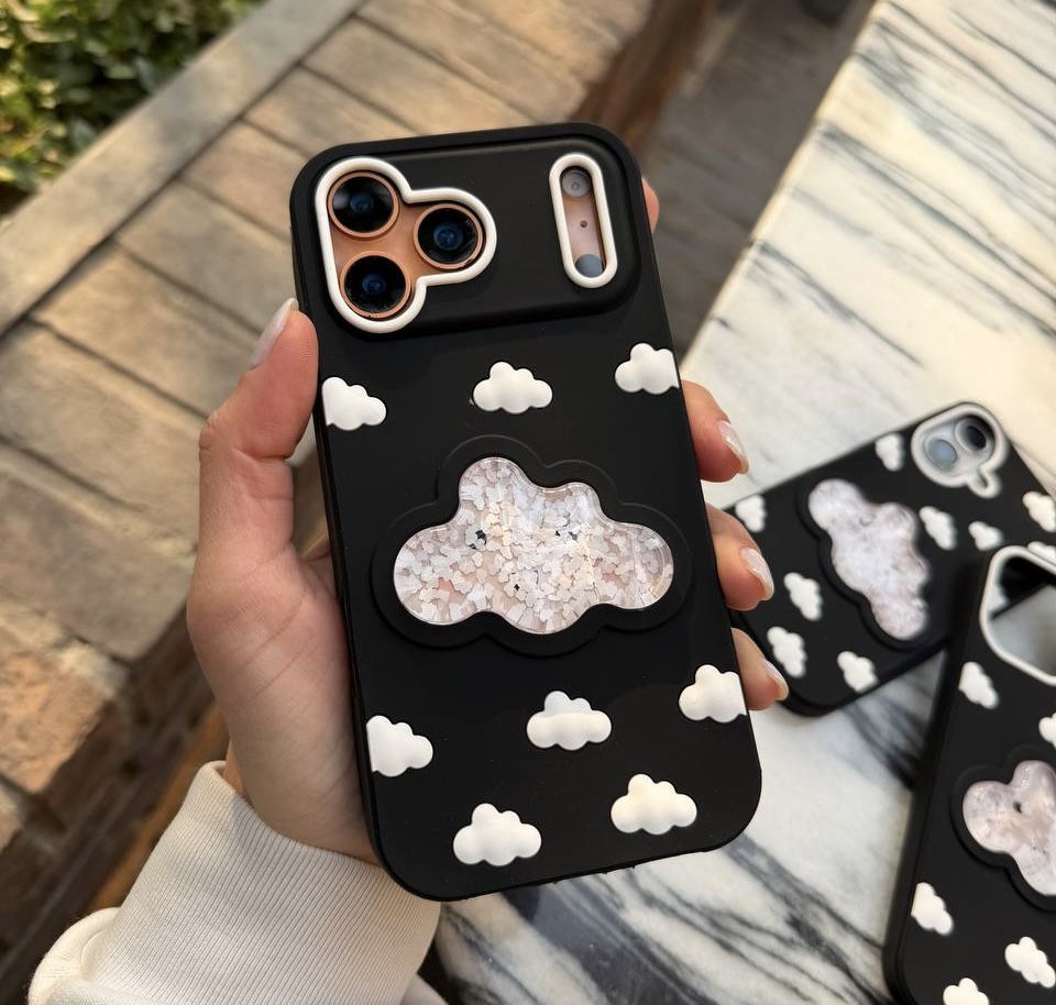 قاب  ابر آکواریومی سیاه آیفون