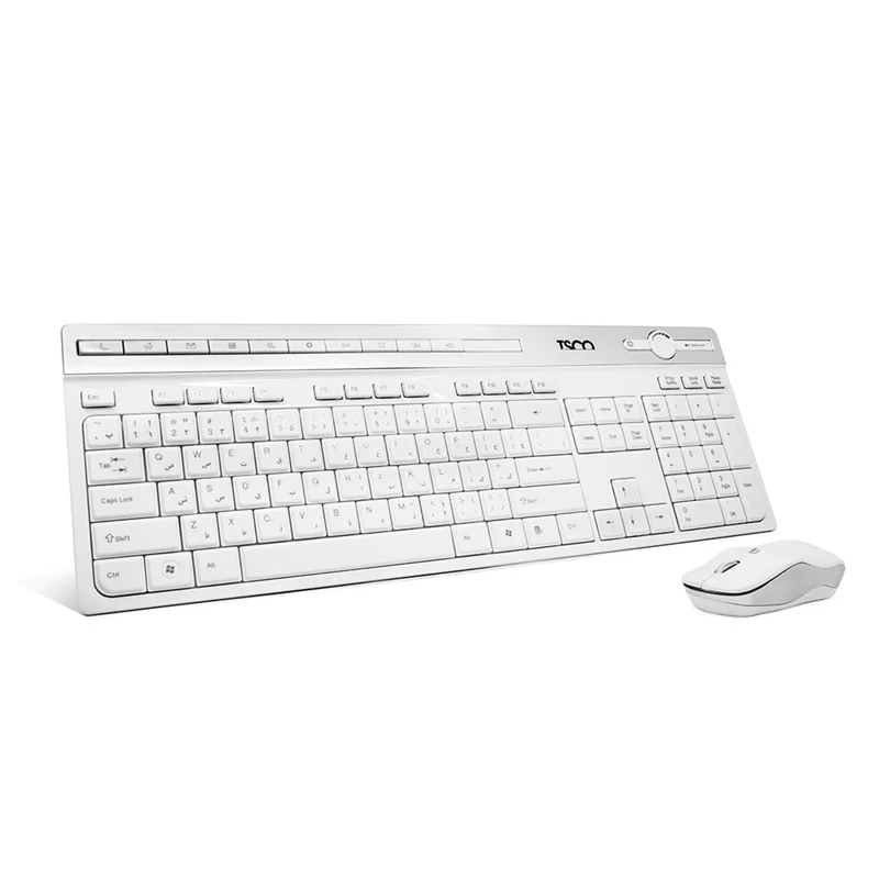 کیبورد و موس بی سیم تسکو سفید مدل TSCO TKM 7106W